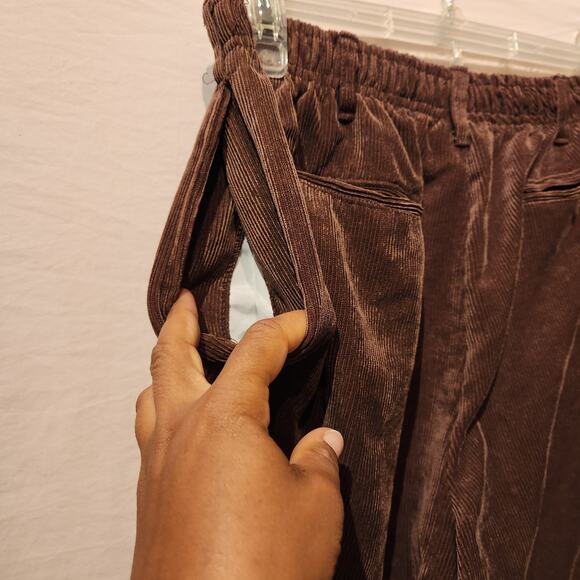 Vintage Stag Hill by Haband Corduroy Pants Brown & Black Elastic Waist 36/ L 29 - Picture 7 of 11